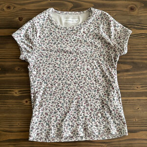 Girls Abercrombie Kids White Floral Mushrooms Tee Size 12 Classic Crewneck